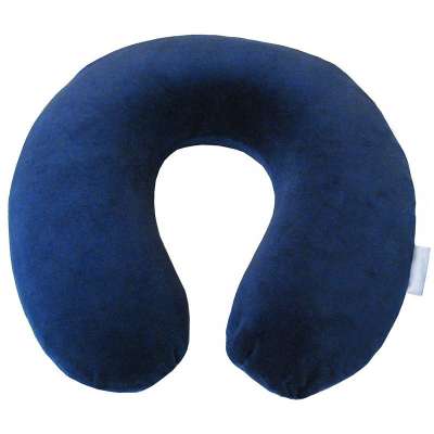 custom logo Dark Blue u shape Travelmate Memory Foam Neck Pillow