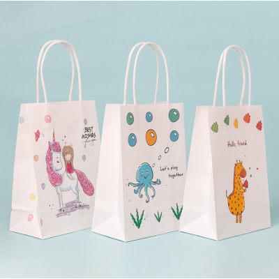 glassine full color printing food packaging kraft paper bag