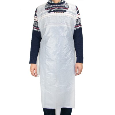 Family Supply Disposable Waterproof Men Apron Plastic  Clear Medical Disposable Polythene Apron