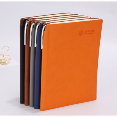 Best quality soft and hard leather customized advertising 80gsm paper notebook