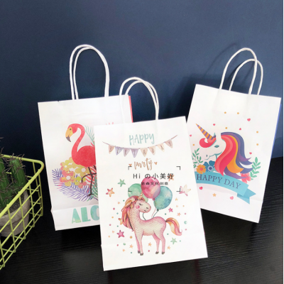 120gsm unicornanti skid kraft paper bags customization bakery bags