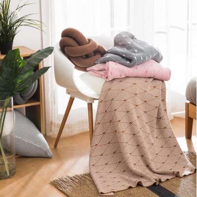 Pure cotton knitting tassel Blanket Gift photography props knee blanket northern Europe